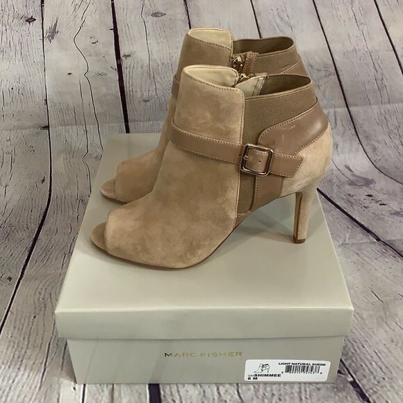 Marc Fisher Shimmee Size 8M Natural Suede - Picture 4 of 10